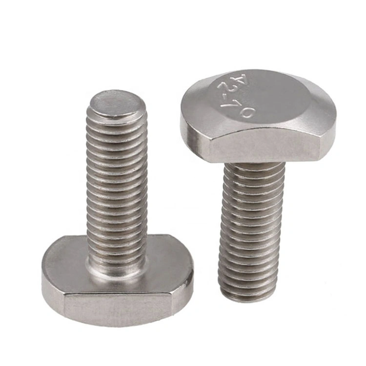 Custom T-Bolt Rhombus T Head Type Bolt Stainless Steel / Steel T-Shaped T Slot Bolt M8